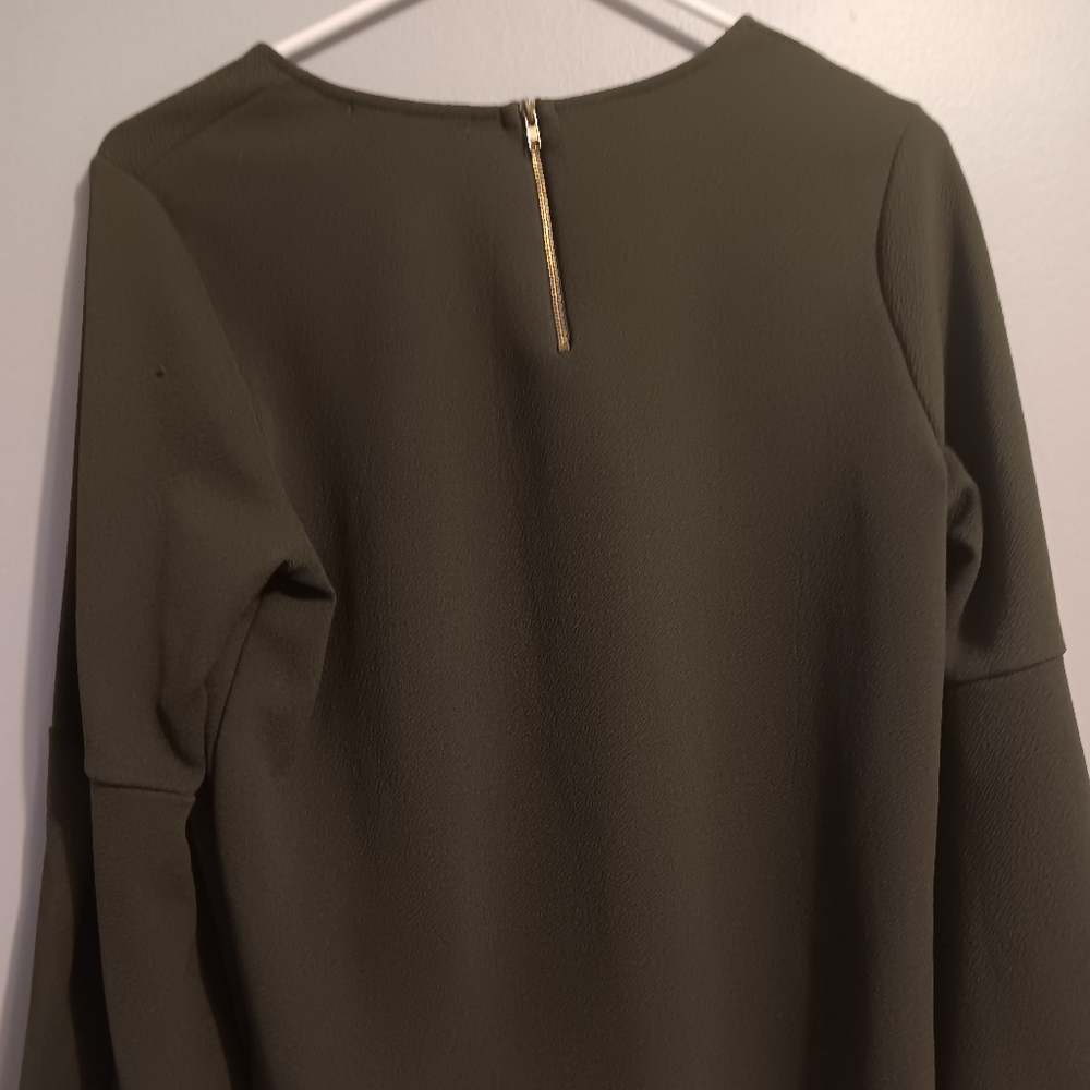 Chic Olive Green Long Sleeve Top